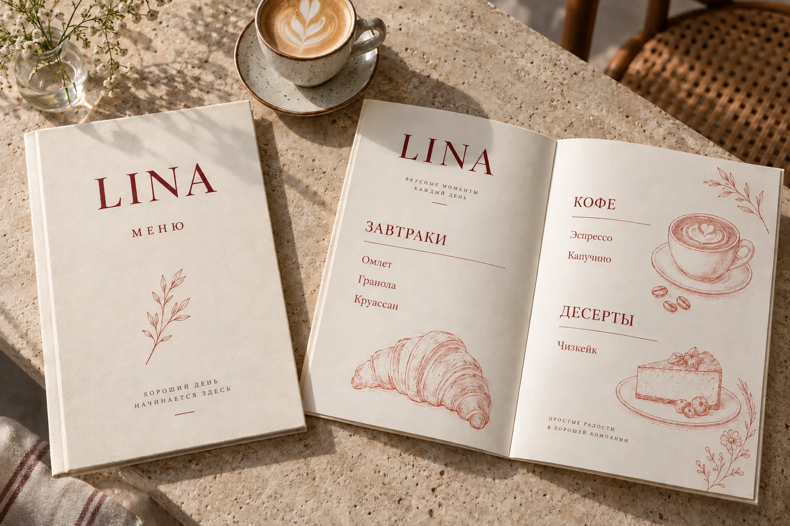 LINA - меню кафе